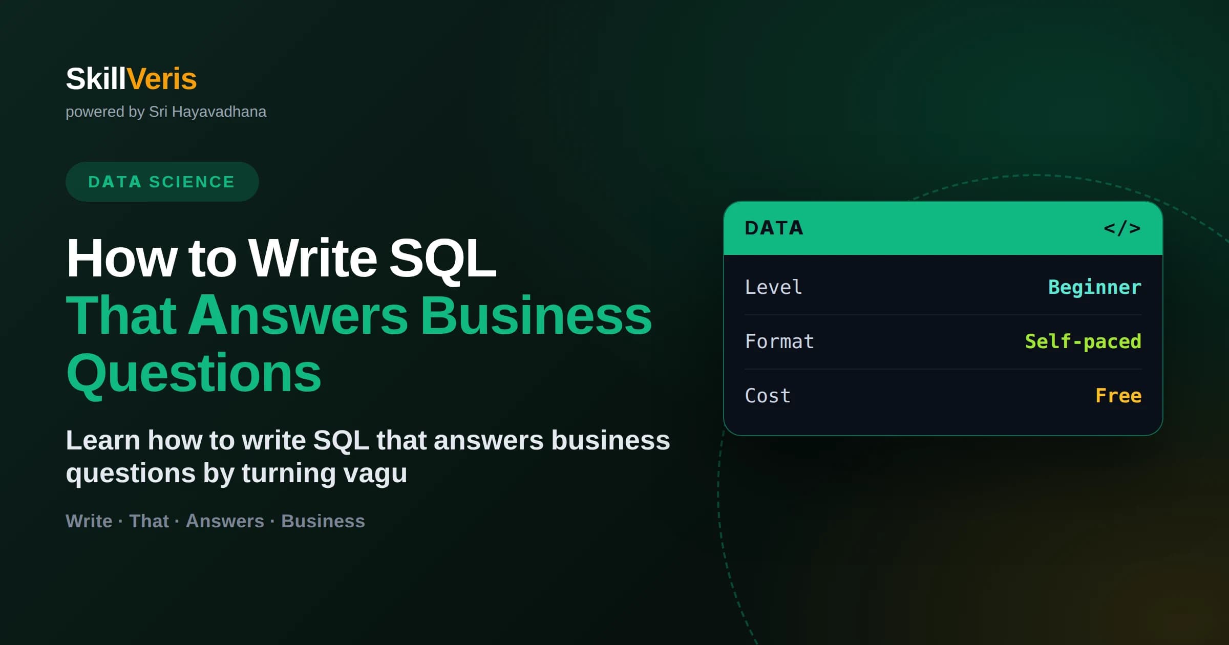 How to Write SQL That Answers Business Questions