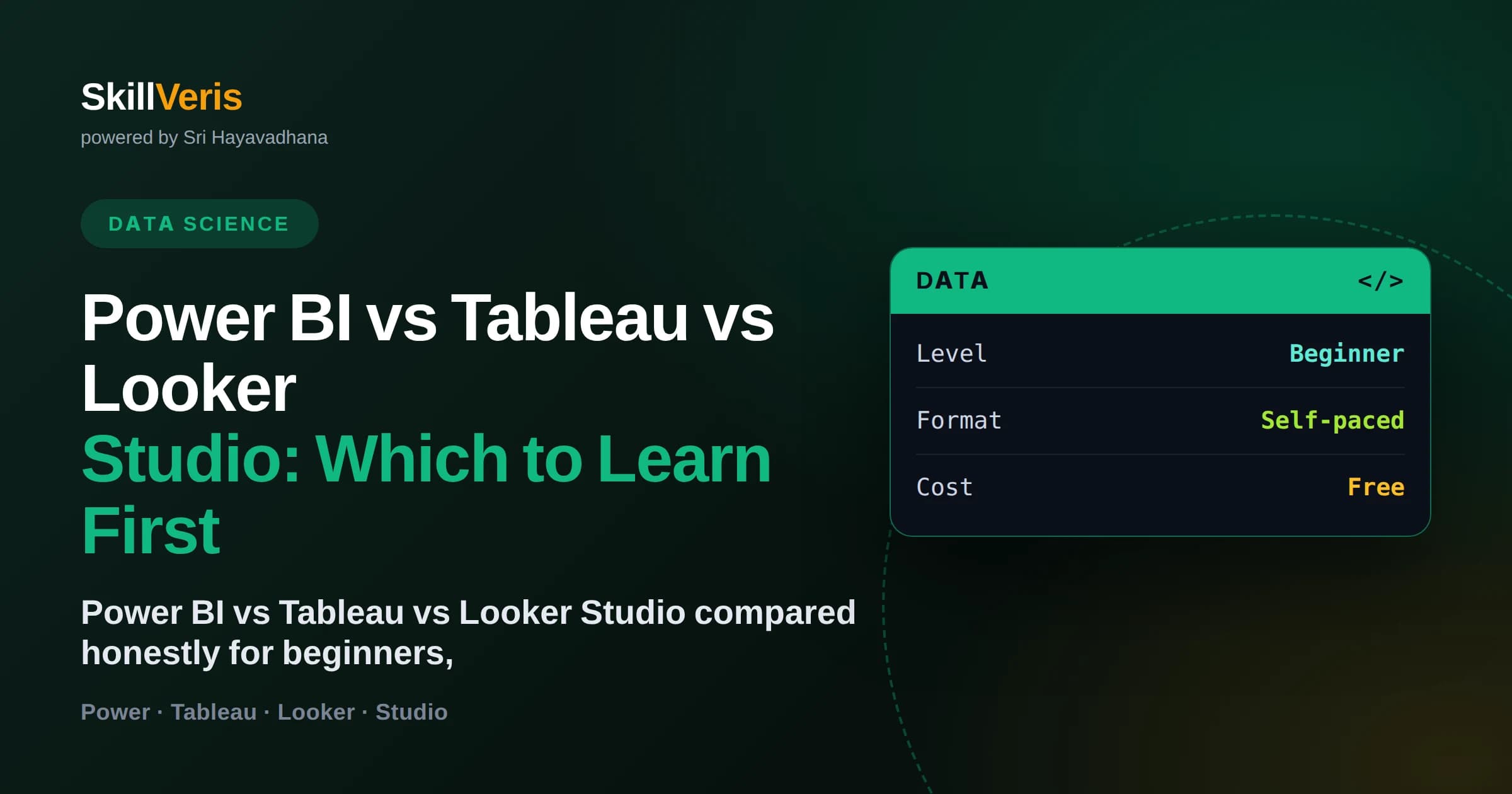 Power BI vs Tableau vs Looker Studio: Which to Learn First