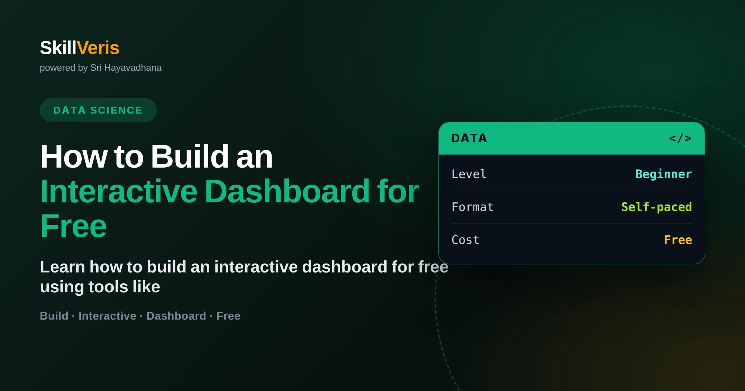 How to Build an Interactive Dashboard for Free