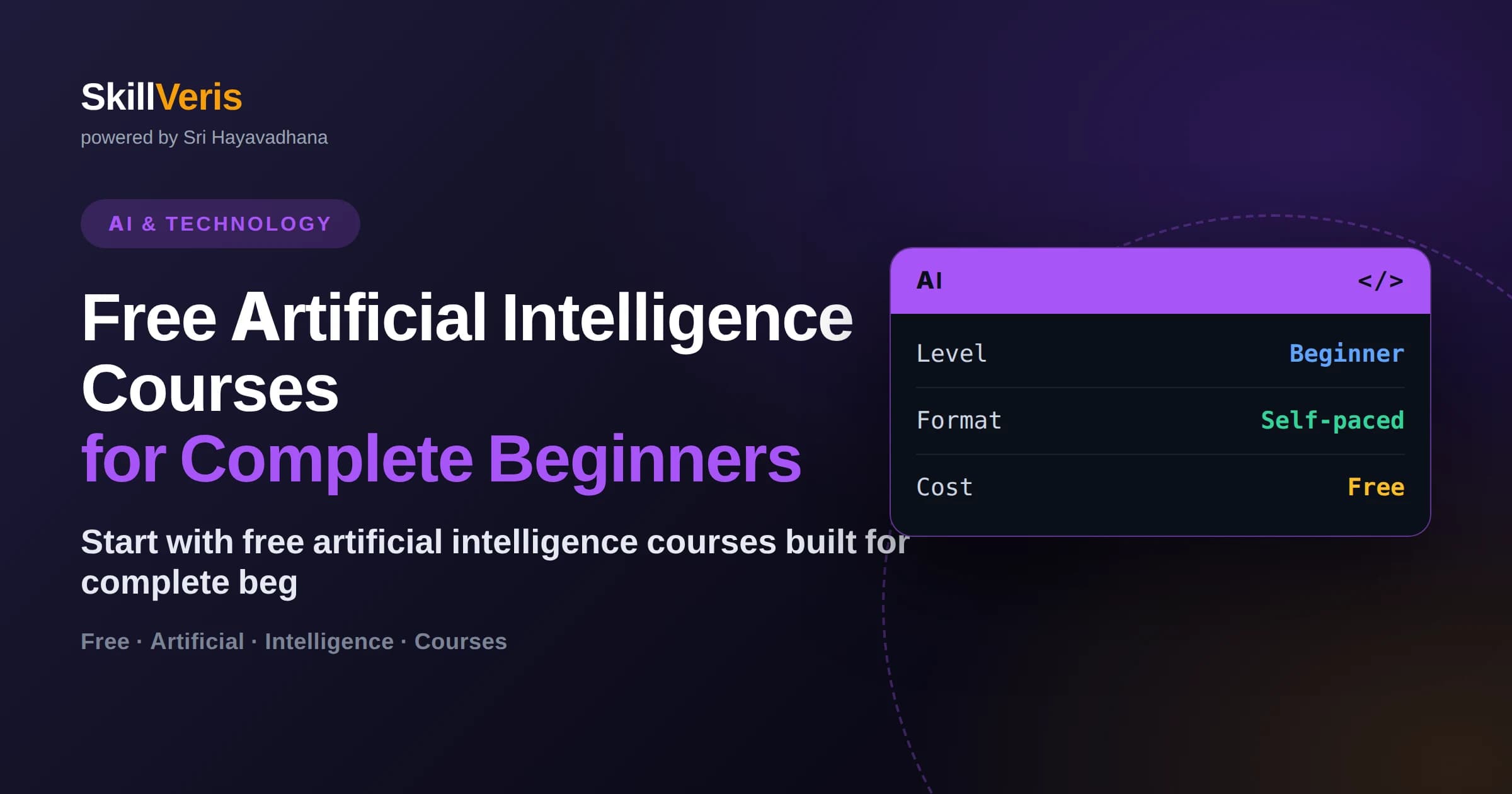 Free Artificial Intelligence Courses for Complete Beginners