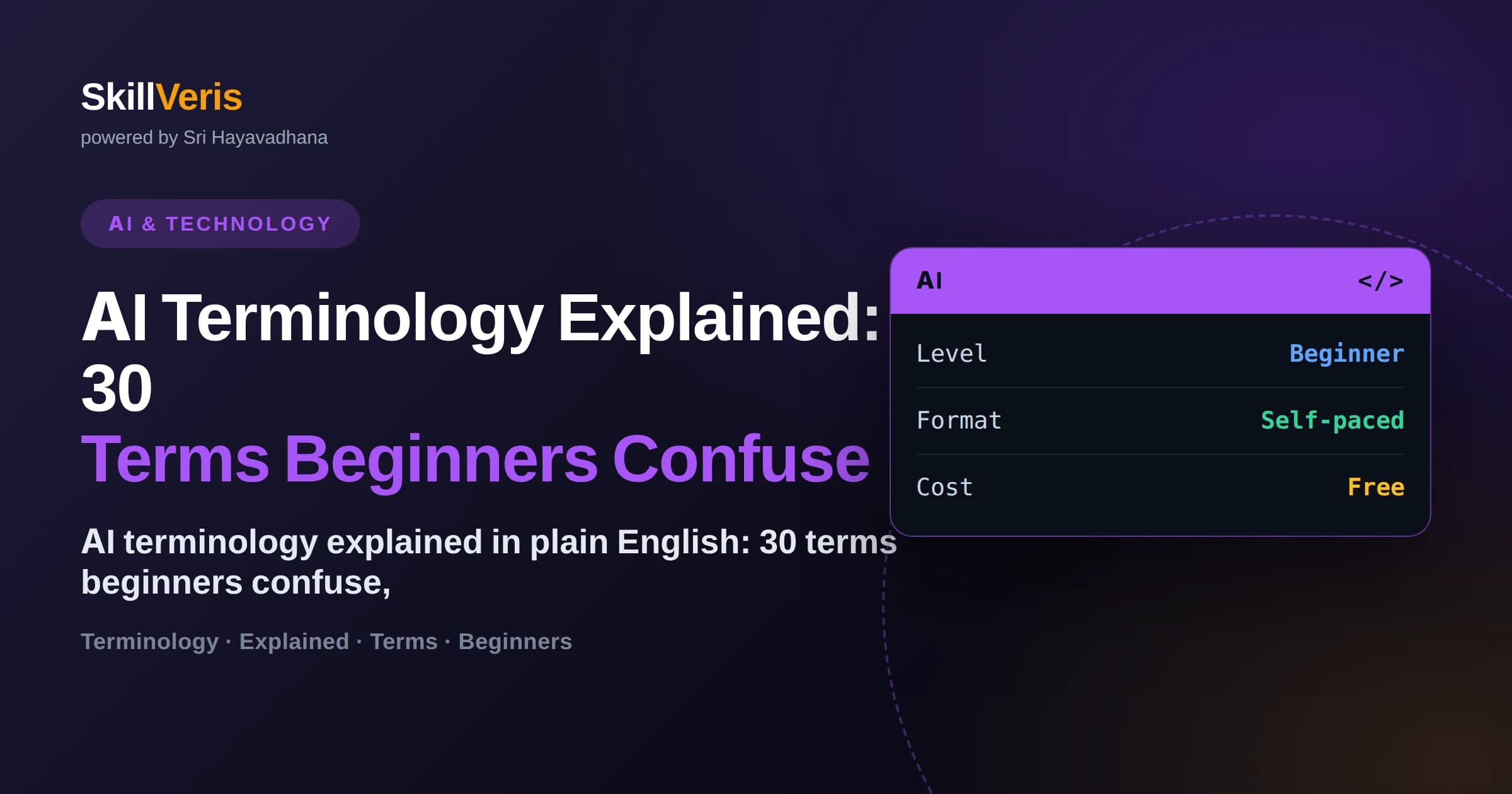 AI Terminology Explained: 30 Terms Beginners Confuse