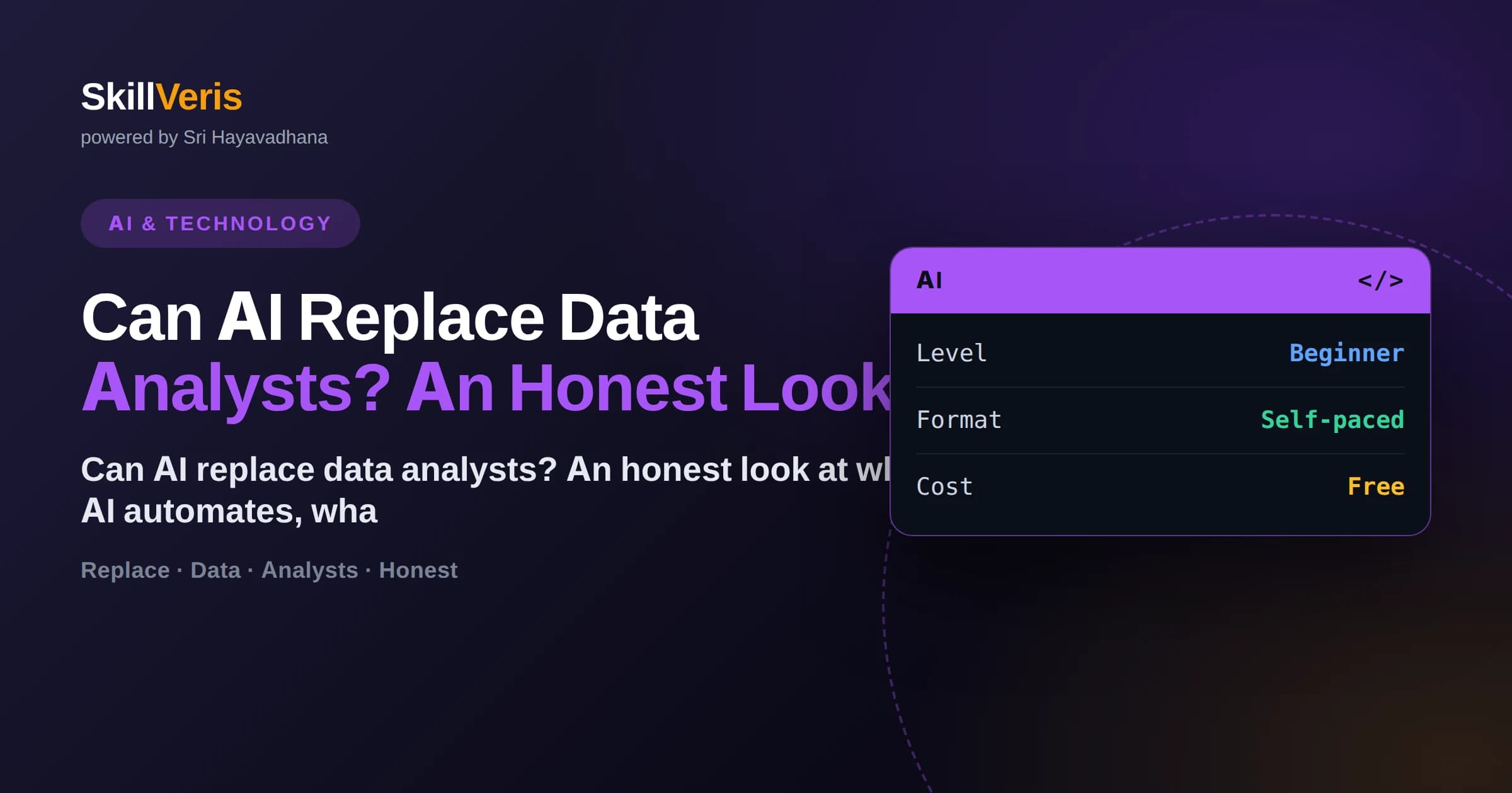 Can AI Replace Data Analysts? An Honest Look