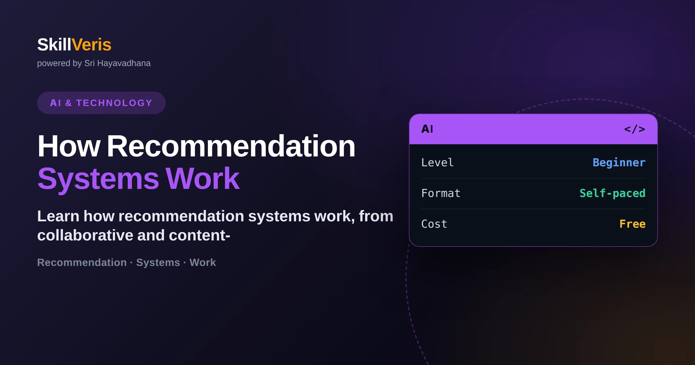 How Recommendation Systems Work
