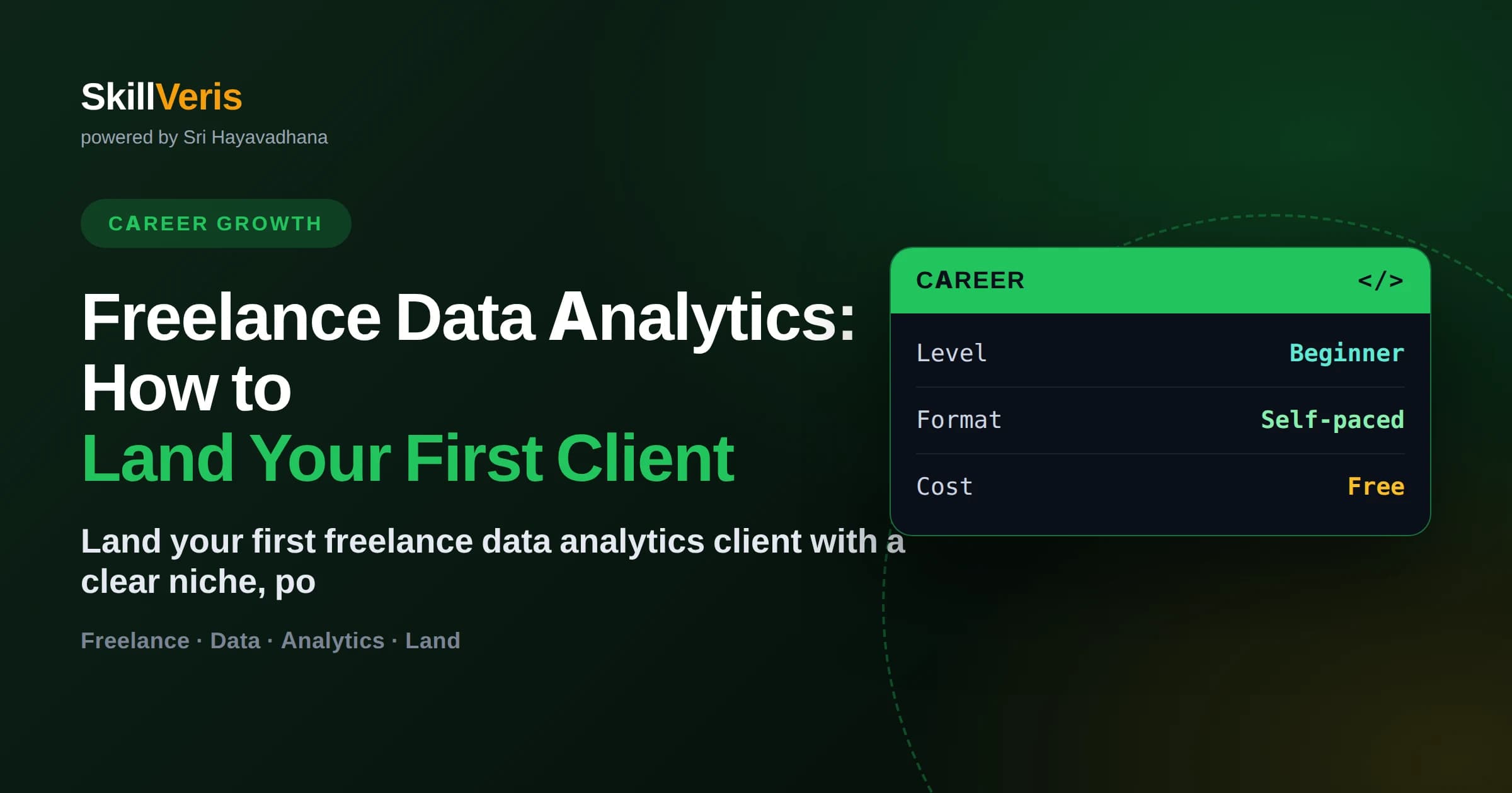 Freelance Data Analytics: How to Land Your First Client