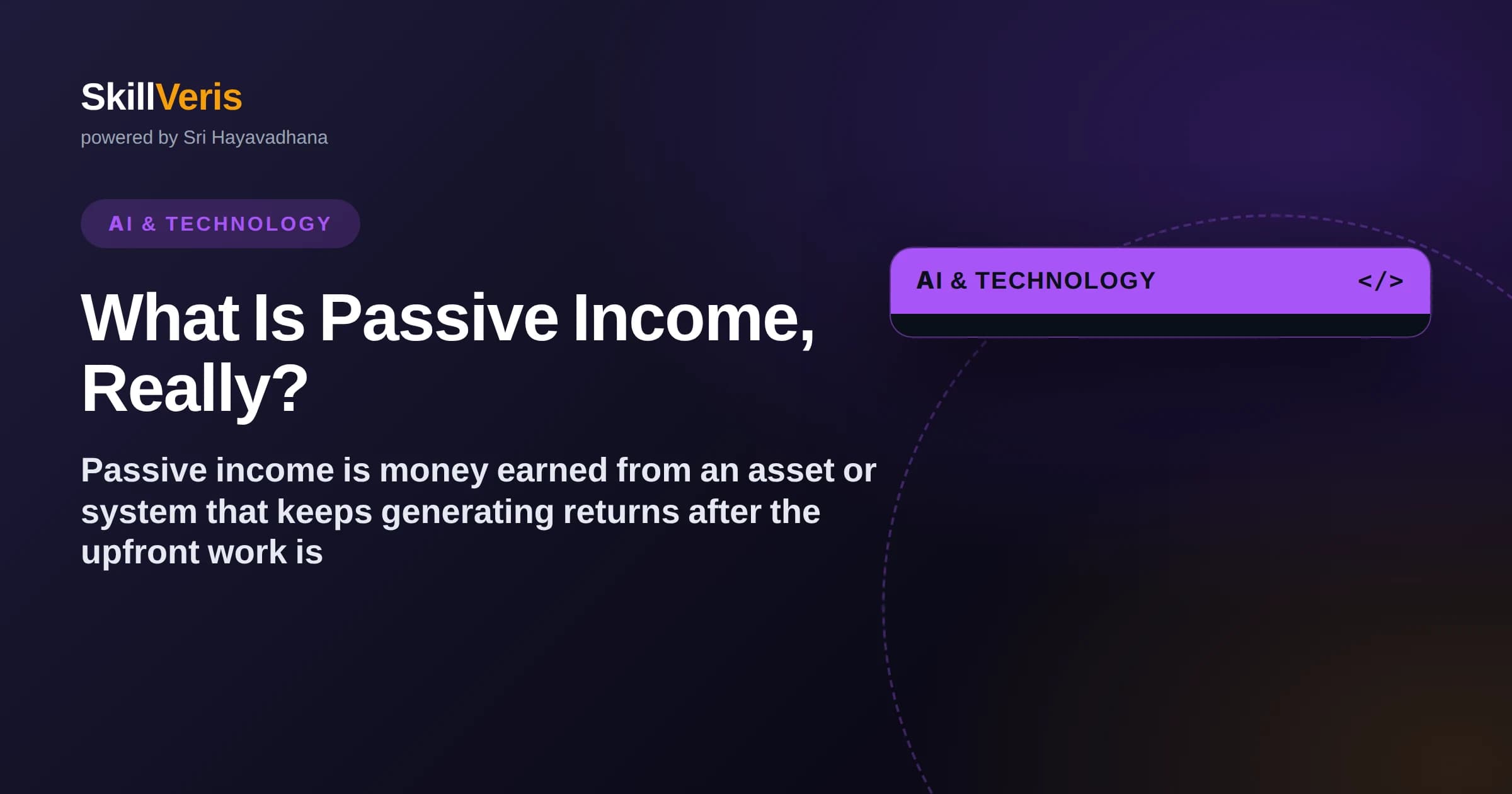 What Is Passive Income, Really?