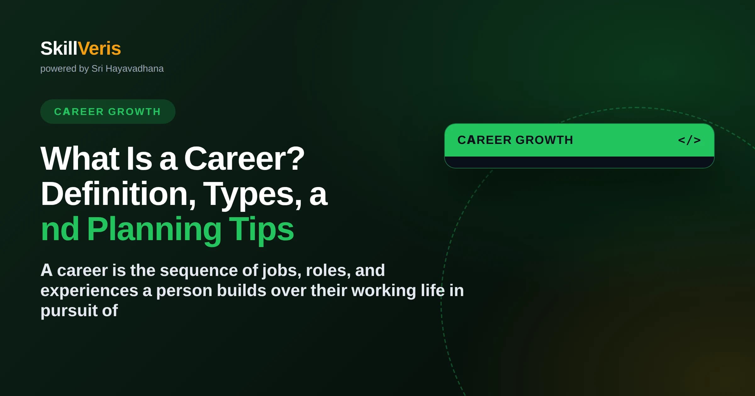 What Is a Career? Definition, Types, and Planning Tips