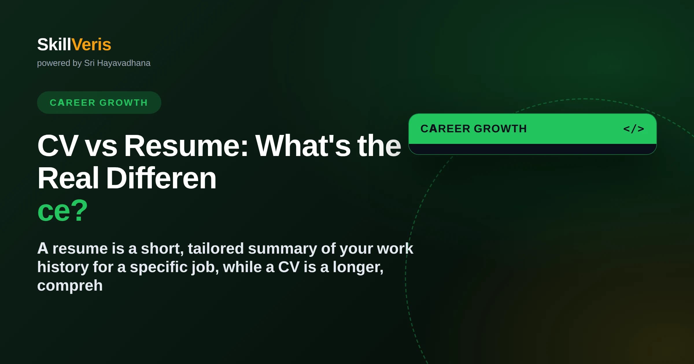 CV vs Resume: What's the Real Difference?