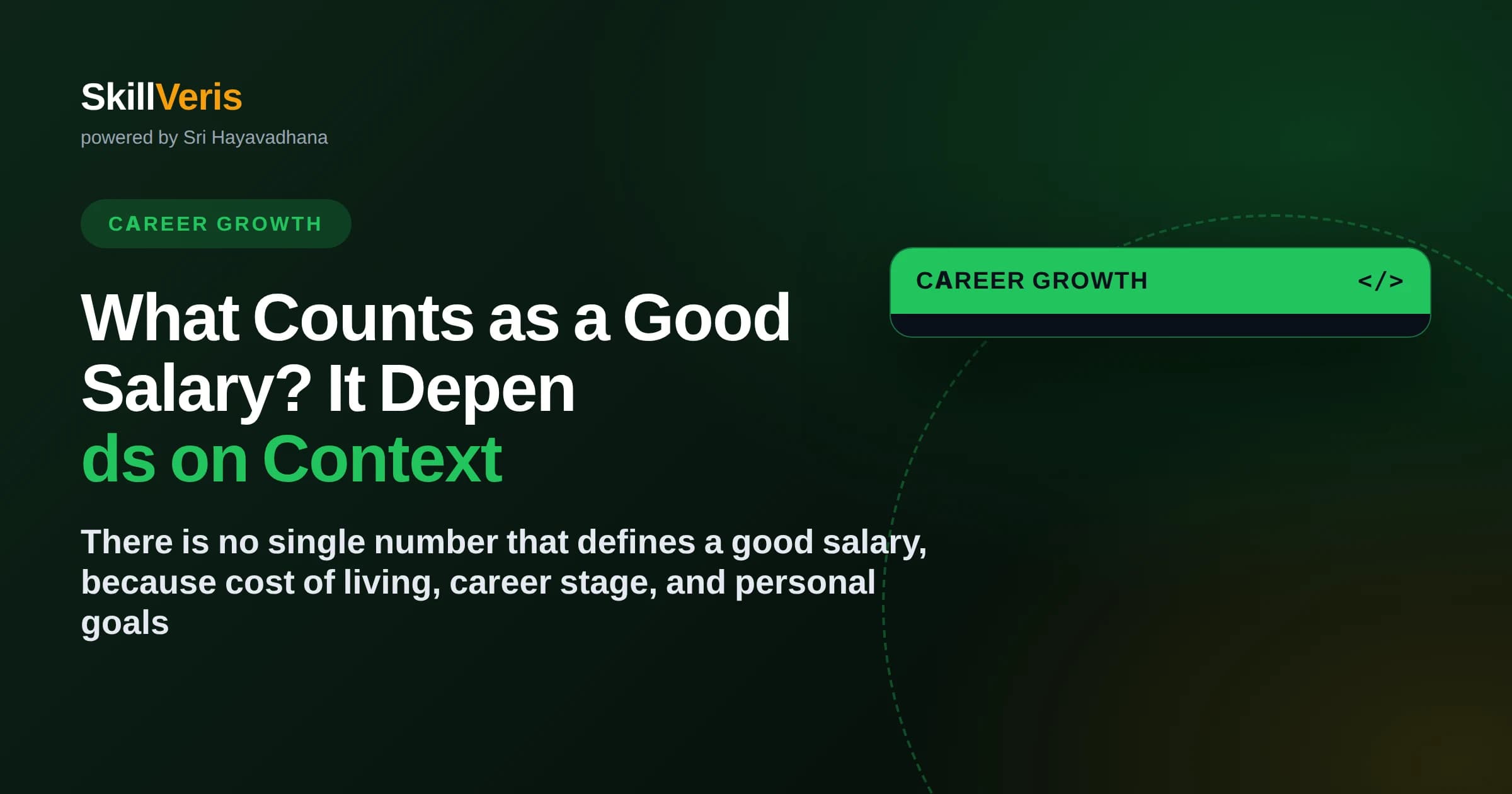 What Counts as a Good Salary? It Depends on Context