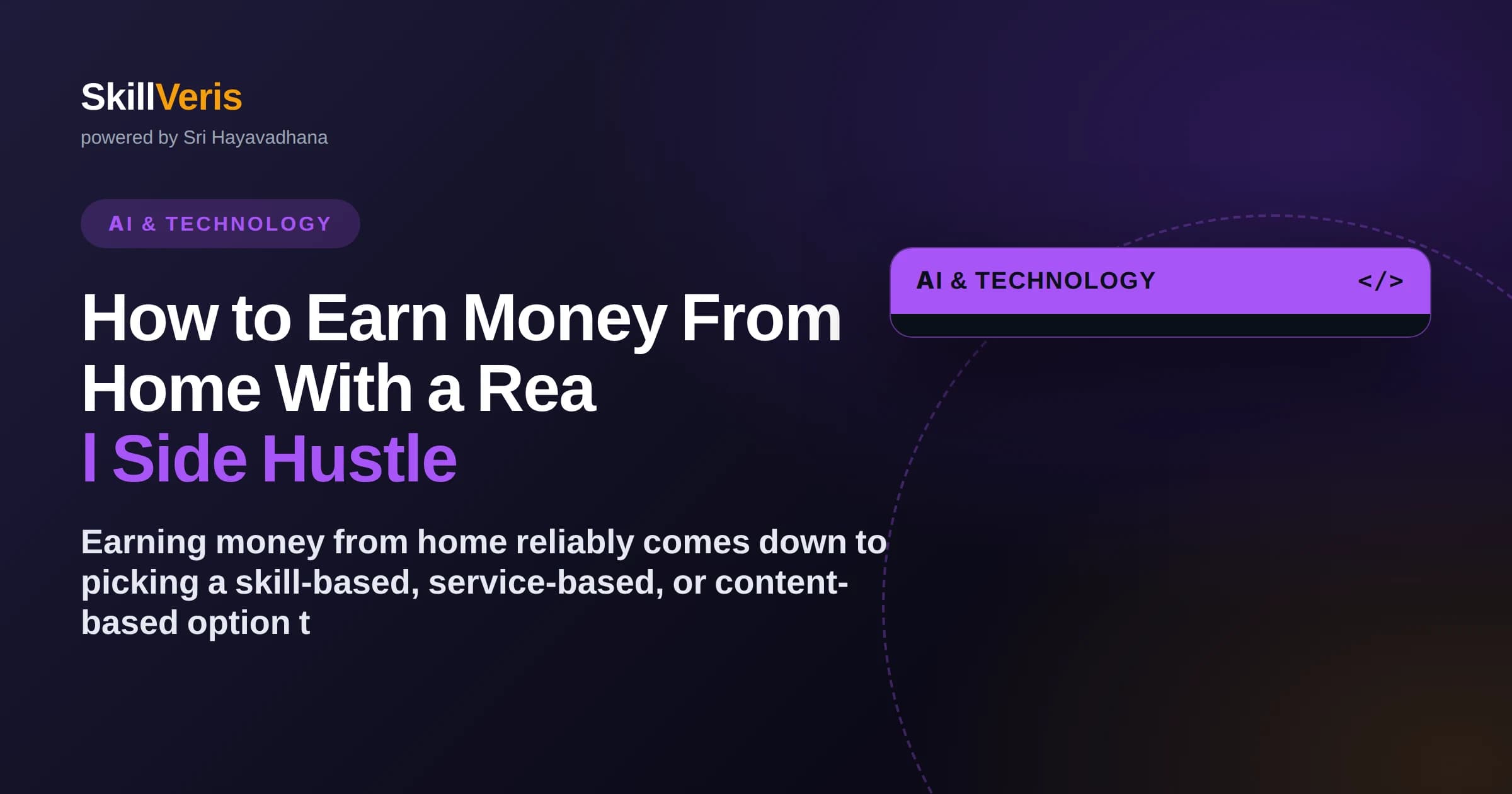How to Earn Money From Home With a Real Side Hustle