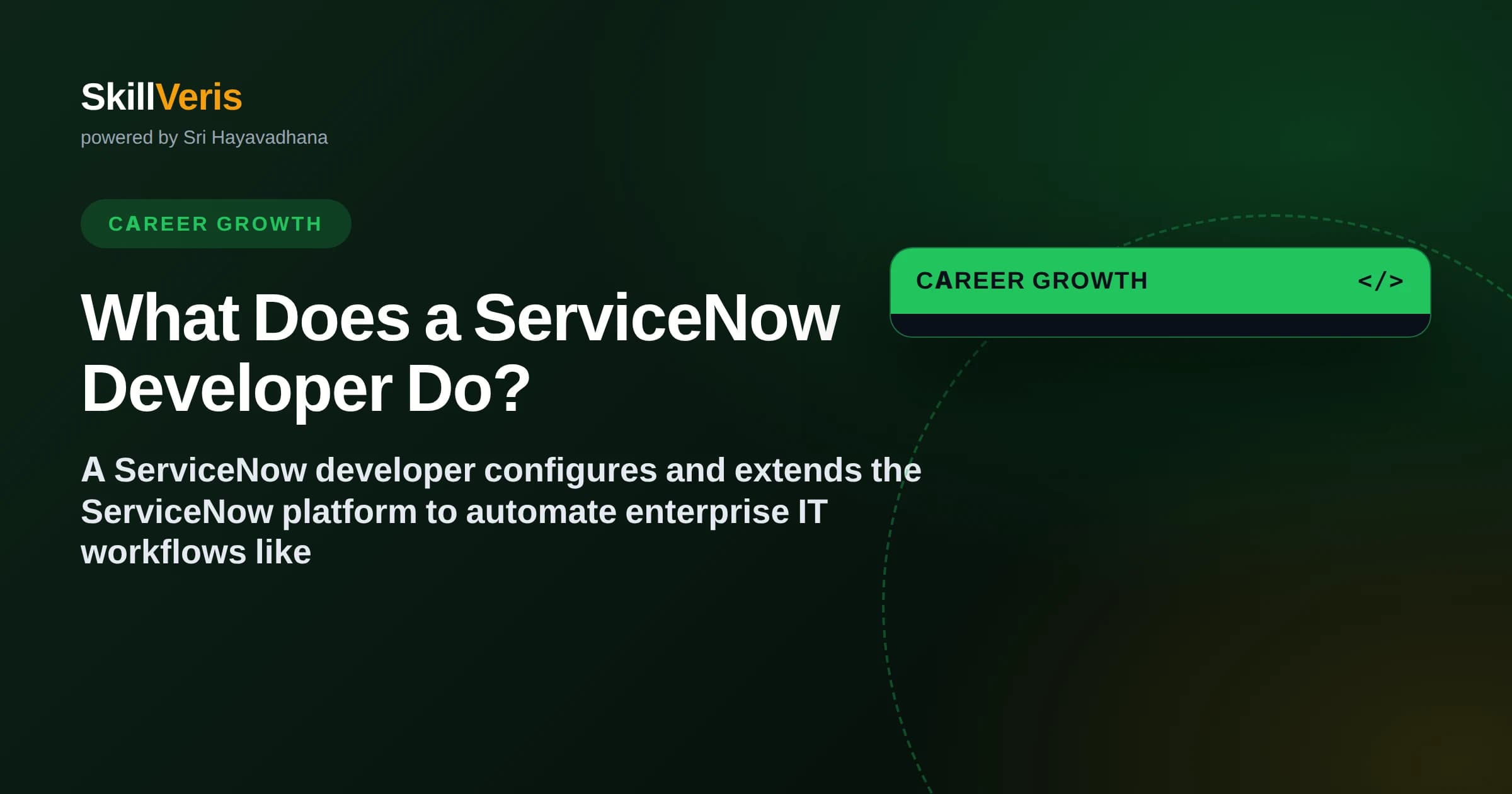 What Does a ServiceNow Developer Do?