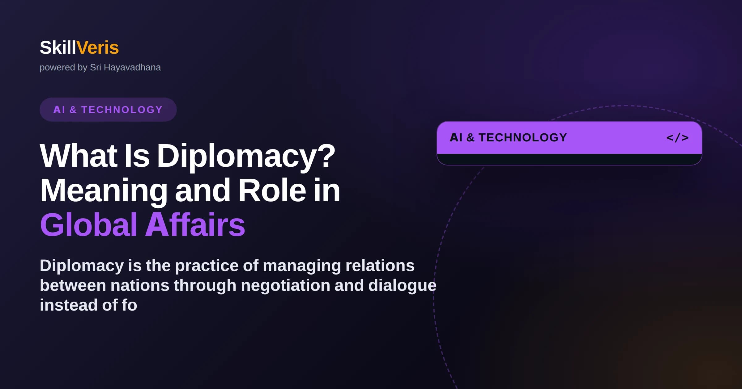 What Is Diplomacy? Meaning and Role in Global Affairs