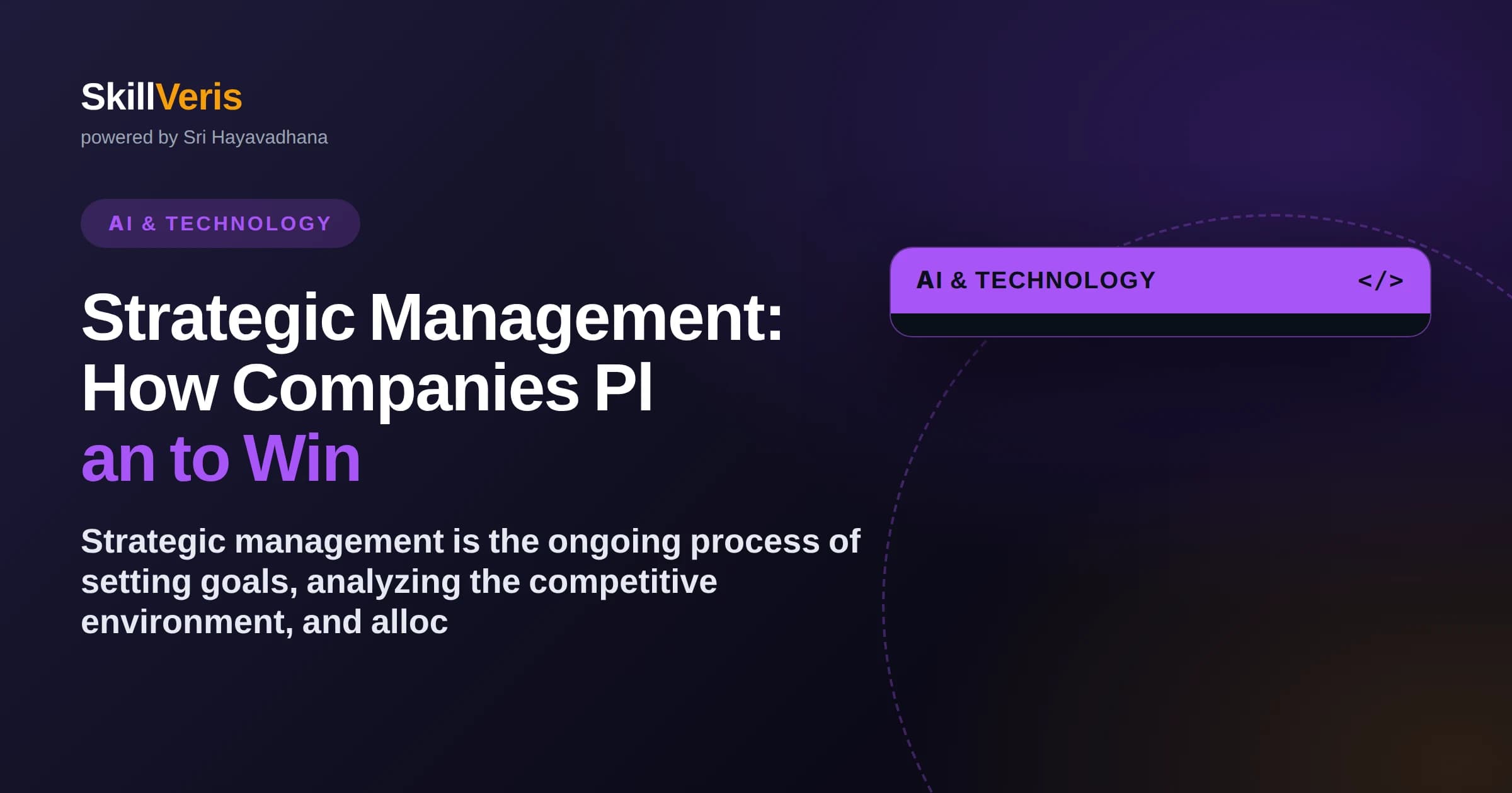 Strategic Management: How Companies Plan to Win