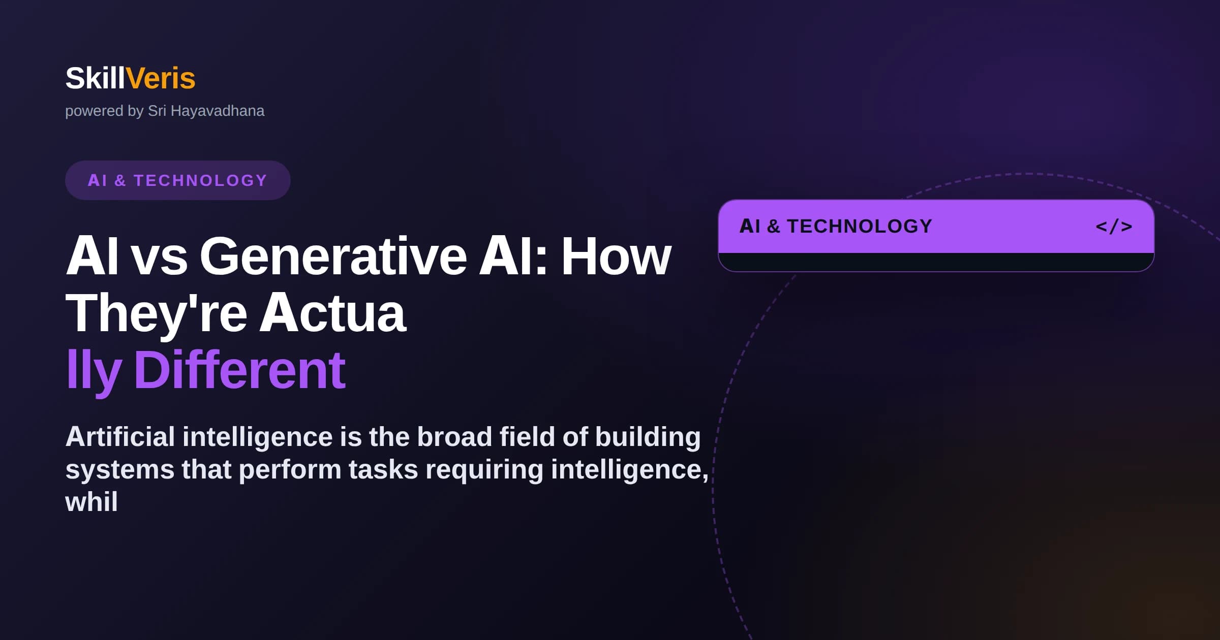 AI vs Generative AI: How They're Actually Different