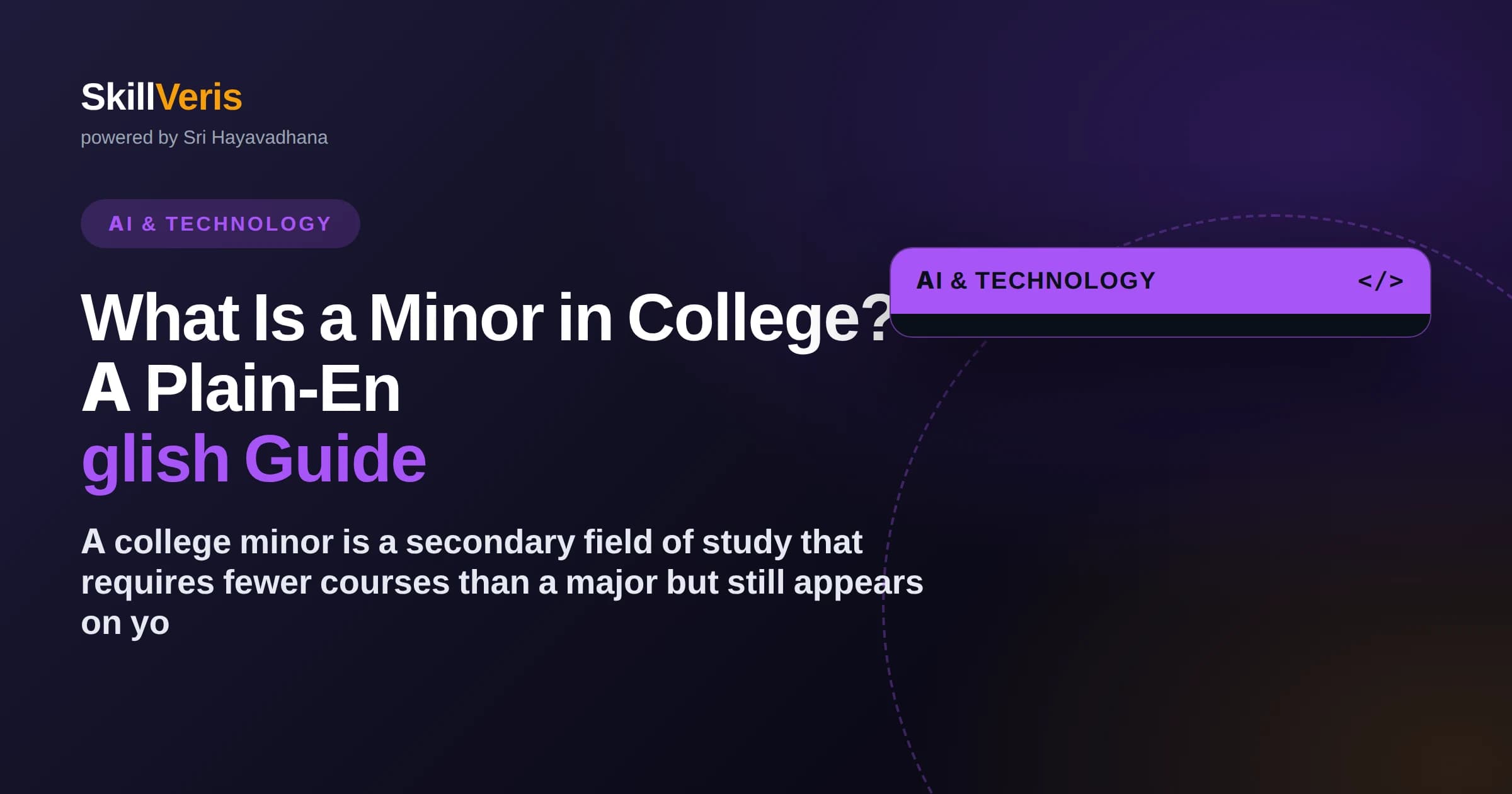 What Is a Minor in College? A Plain-English Guide
