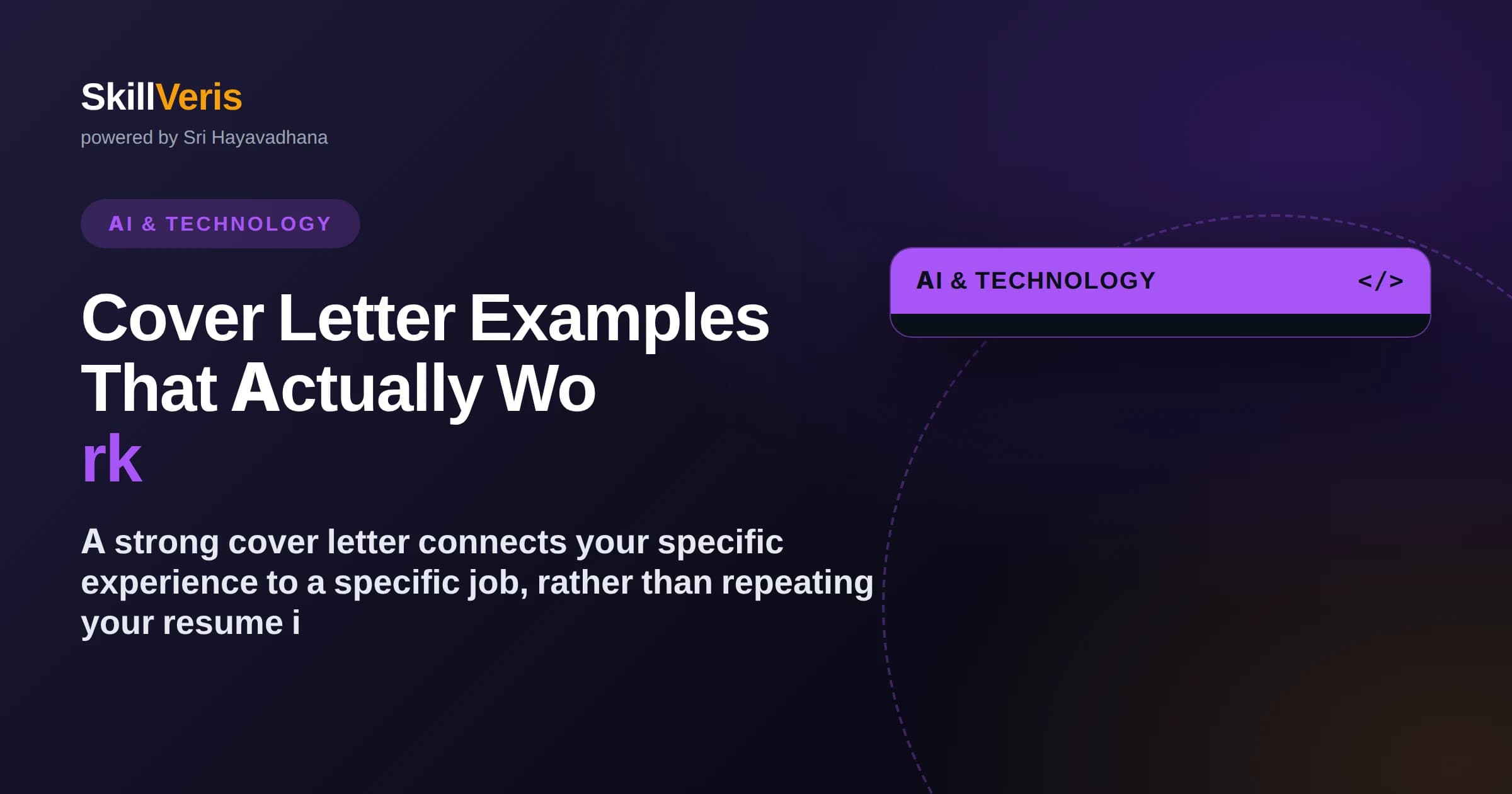 Cover Letter Examples That Actually Work