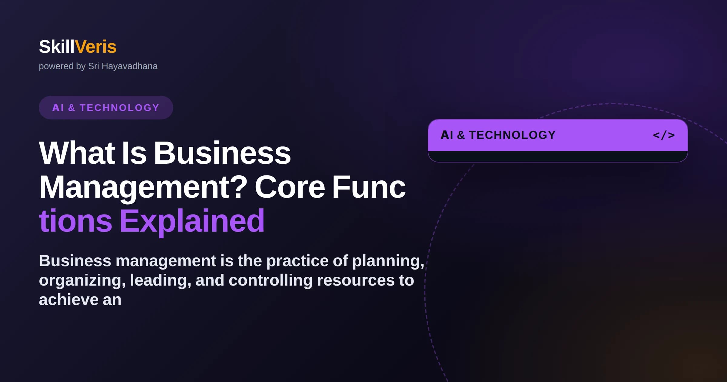 What Is Business Management? Core Functions Explained