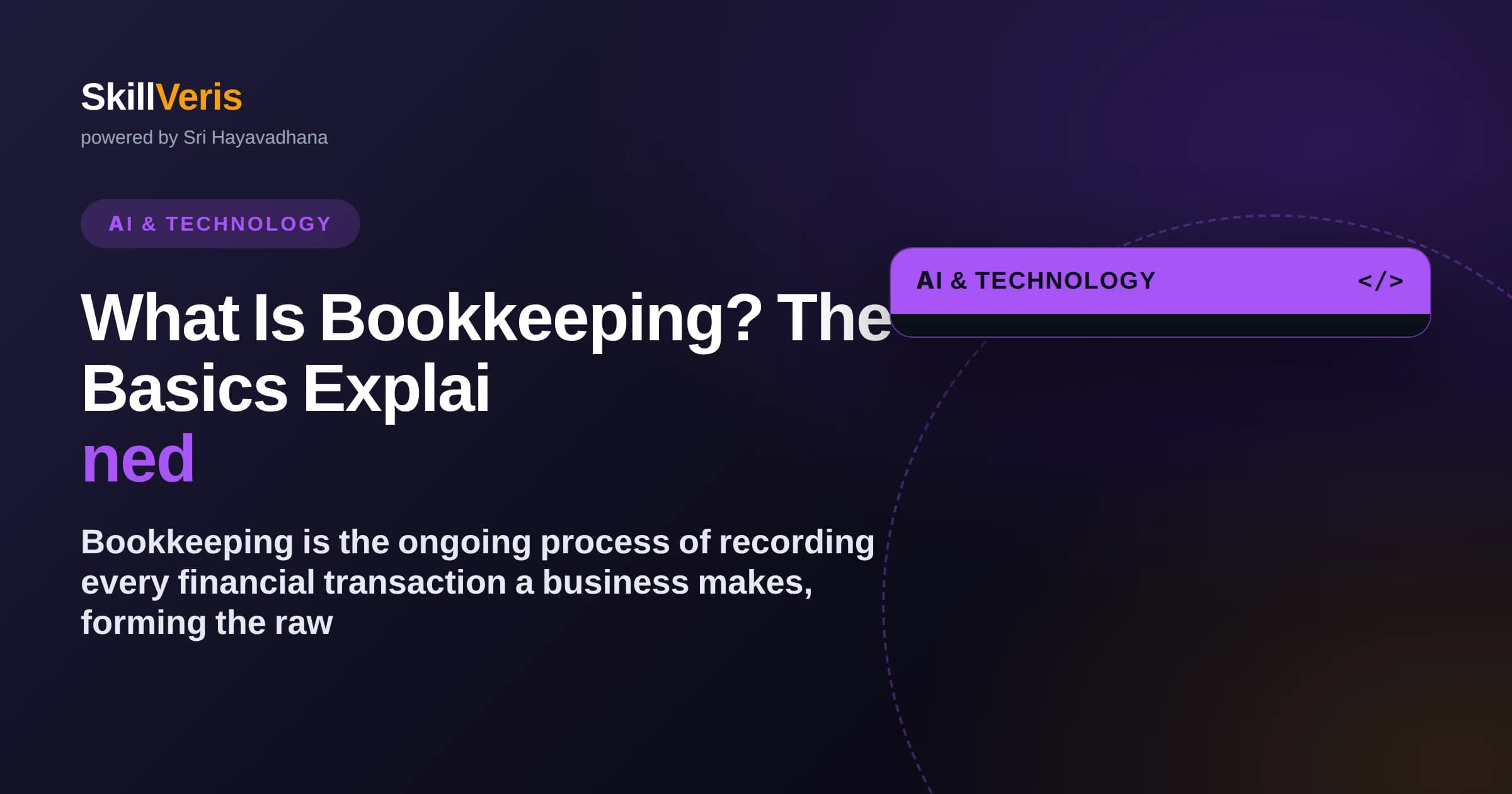 What Is Bookkeeping? The Basics Explained